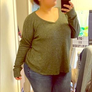 AE soft&sexy green long sleeve